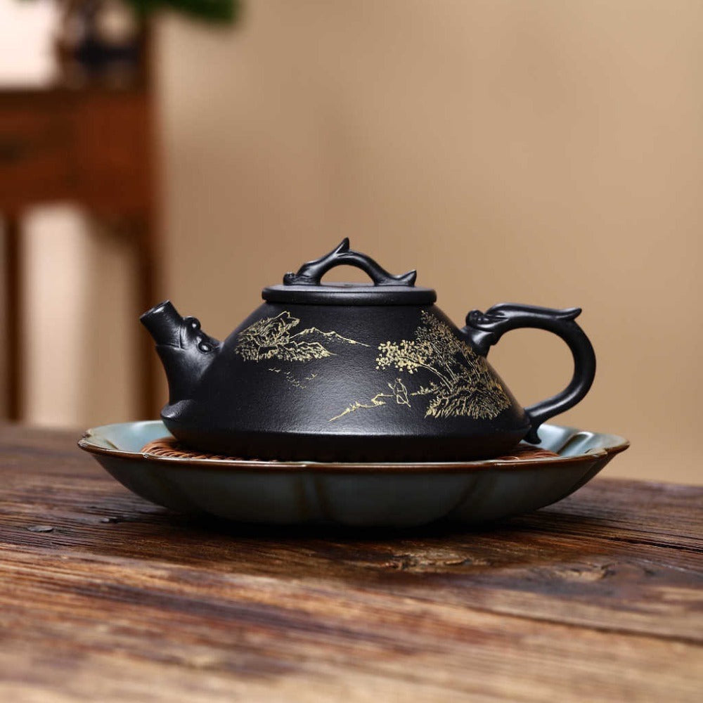 Full Handmade Yixing Zisha Teapot [Long Piao Pot] (Shi Huang - 200ml) - YIQIN TEA HOUSE | yiqinteahouse.com | 200-300ml, full handmade zisha teapot, teapot, teaware