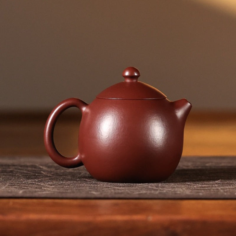 Teiera Yixing Zisha completamente fatta a mano [Mini Dragon Egg] (Zi Zhu Ni - 130ml)