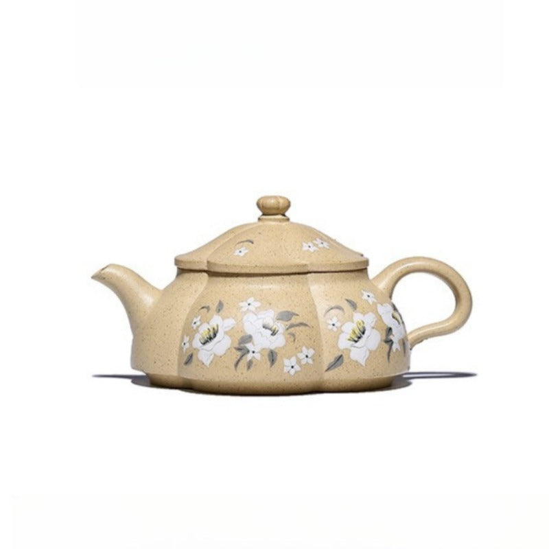 全手工宜兴紫砂茶壶 [隐翠] (本山绿泥 - 120ml)