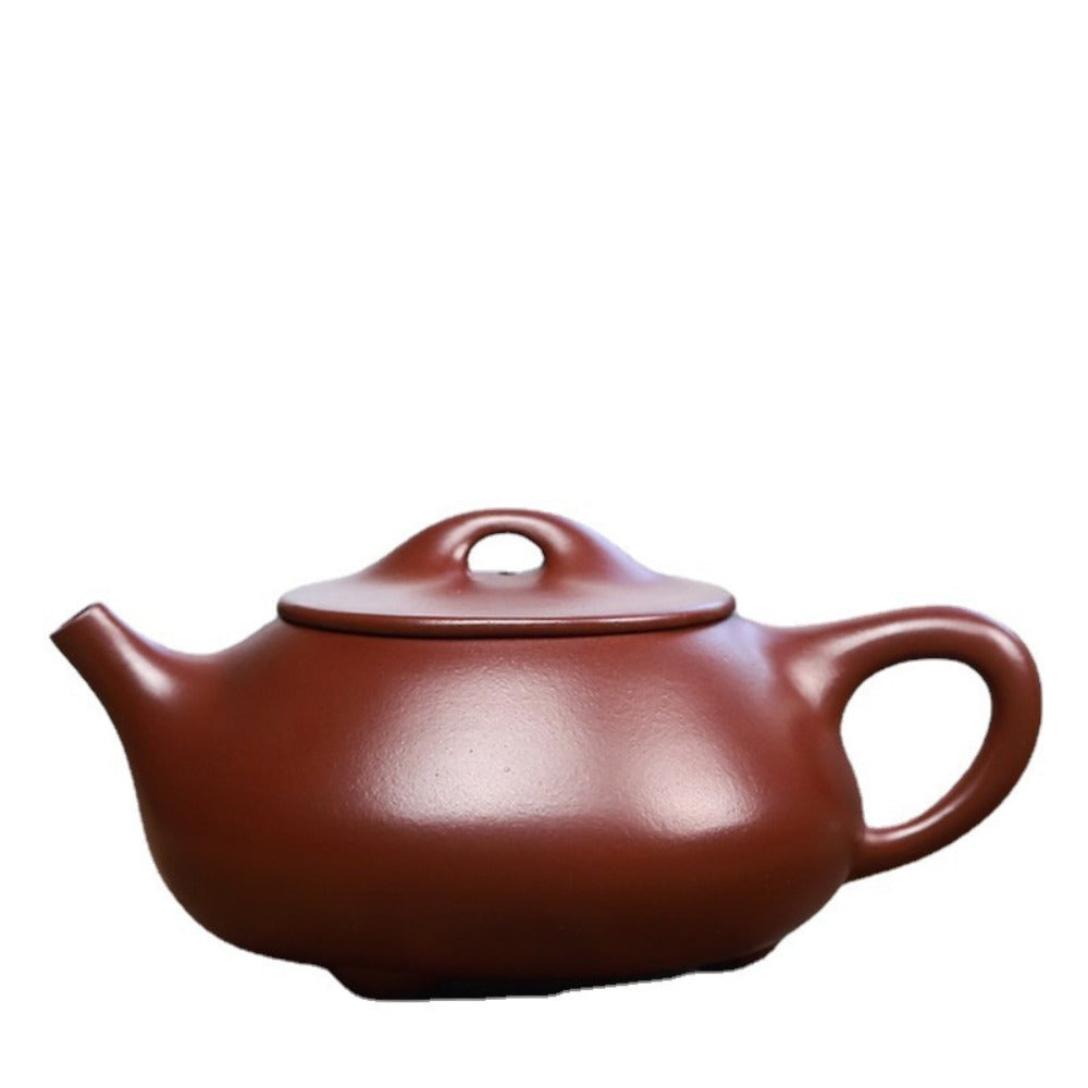Théière Yixing Zisha entièrement faite à la main [Pot Jingzhou Shi Piao] (Zi Zhu Ni - 240 ml)