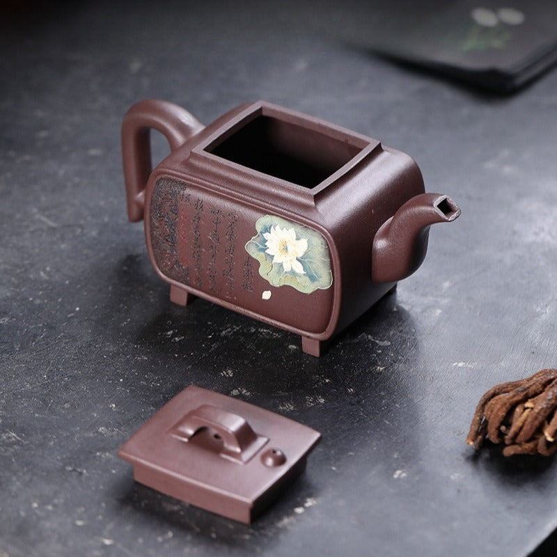Théière Yixing Zisha entièrement faite à la main [Yi Mai Xiang Cheng] (Tian Qing Zi Ni - 520 ml)