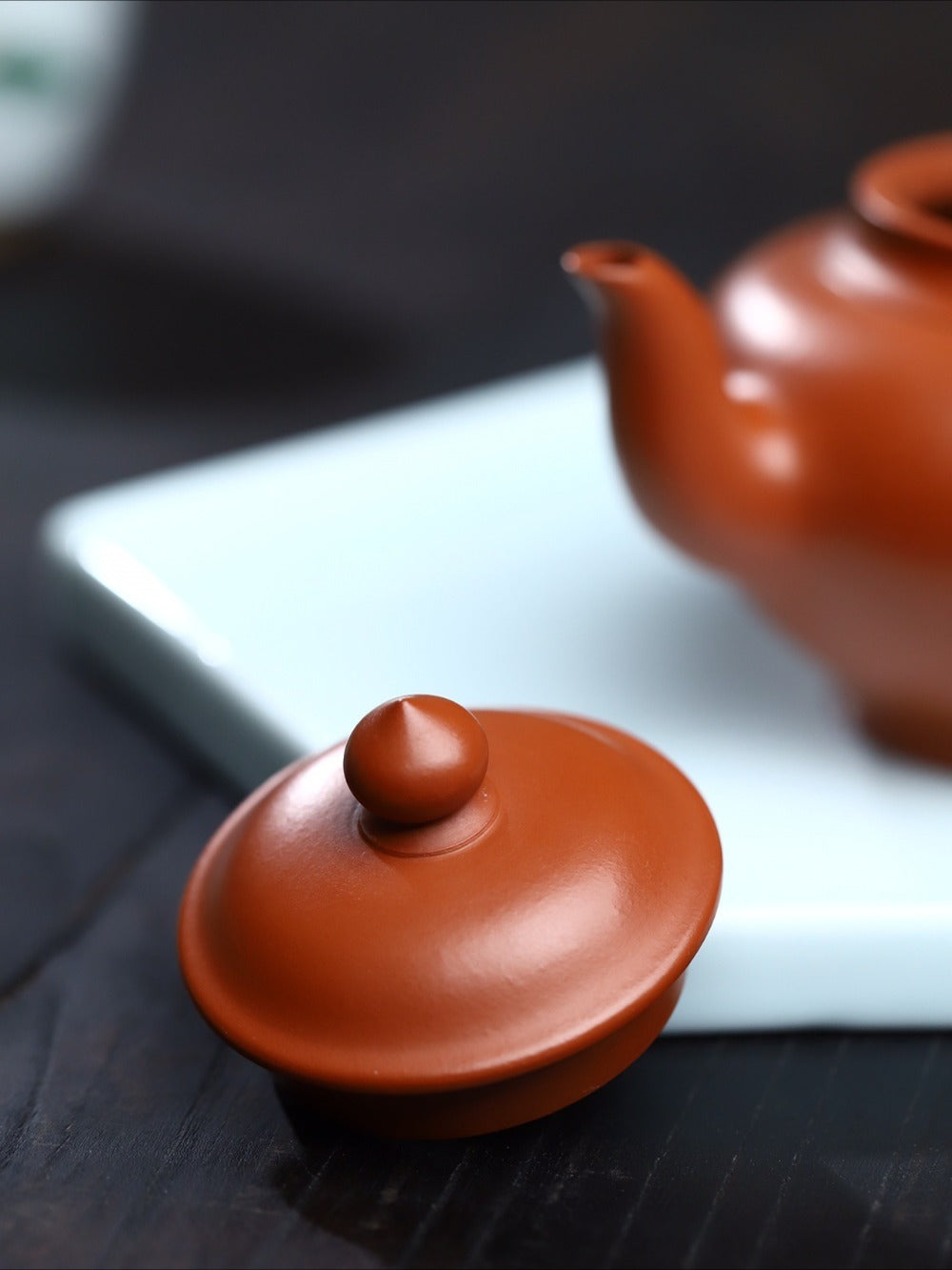 Vollständig handgefertigte Yixing Zisha Teekanne [Xiao Ying Pot] (Zhao Zhuang Zhu Ni- 240ml)