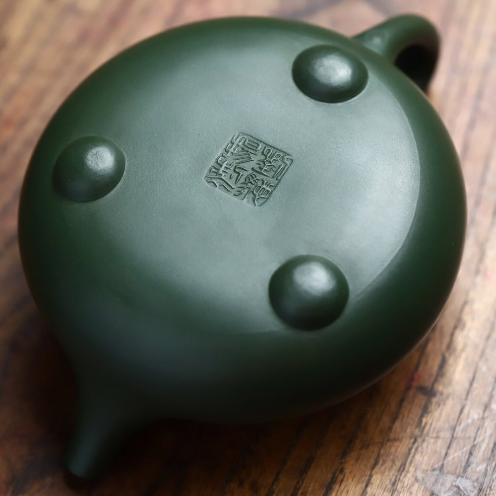 Théière Yixing Zisha entièrement faite à la main [Pot Jingzhou Shi Piao] (Lu Ni - 300 ml)