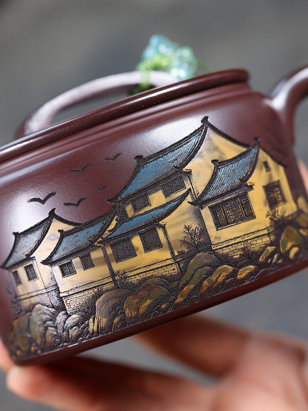 Yixing Zisha Teapot [Jiangnan Hanwa] (Shi Hong - 300ml)