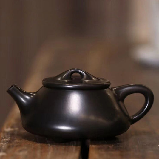 Full Handmade Yixing Zisha Teapot [Jingzhou Shi Piao Pot] (Hei Ni - 170/250ml)