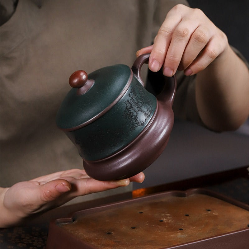 Master Handmade Yixing Zisha Tea Mug [Baxian Cheng Rui] (Jinsha Zi Ni - 480ml) - YIQIN TEA HOUSE | yiqinteahouse.com | tea mug, teaware