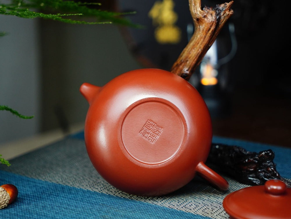 Full Handmade Yixing Zisha Teapot [Fanggu Pot] (Dahongpao - 320ml)
