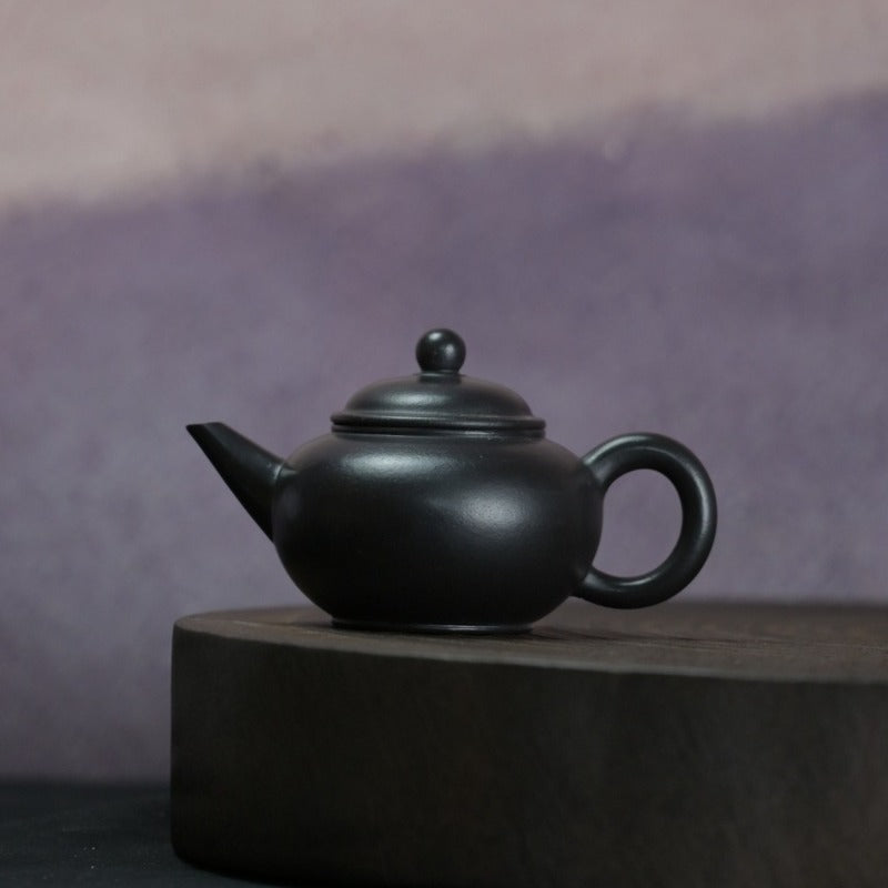 Yixing Zisha Teekanne [Mini Shui Ping] (Zhuni – Smothered‑Ash‑Brand - 100ml)
