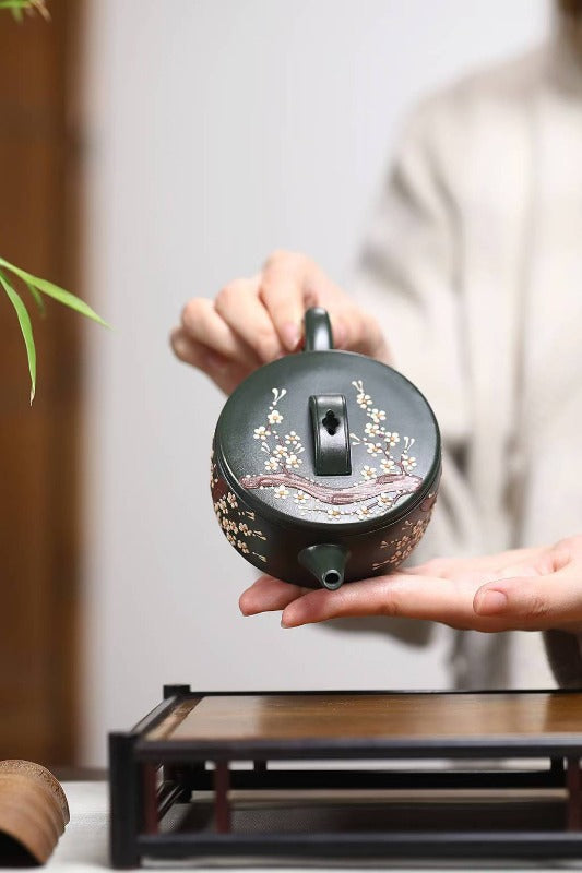 Yixing Zisha Teapot [Meixiang Hanwa] (Lu Ni - 160ml)