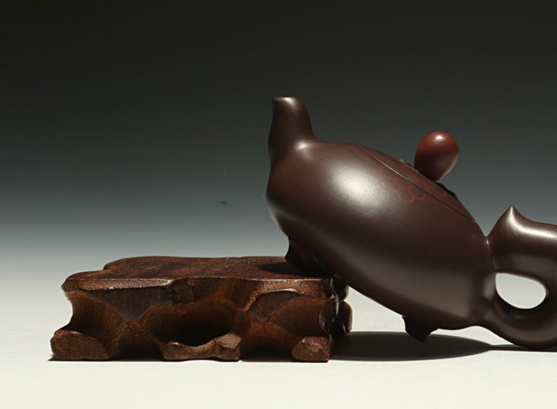 Full Handmade Yixing Zisha Teapot [Squirrel Pot] (Lao Zi Ni - 120/150ml)