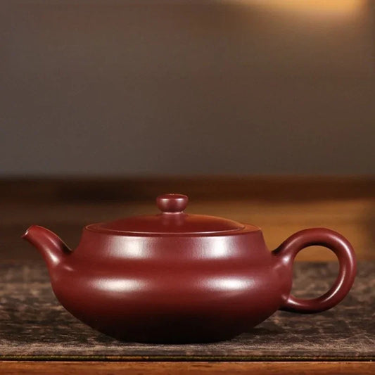 Full Handmade Yixing Zisha Teapot [San Pan Pot] (Long Xue Sha - 230ml)