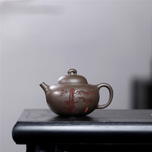 Yixing Zisha Teapot [Green Bamboo] (Qinghui Duan - 180ml) - YIQIN TEA HOUSE | yiqinteahouse.com | <200ml, teapot, teaware, zisha teapot