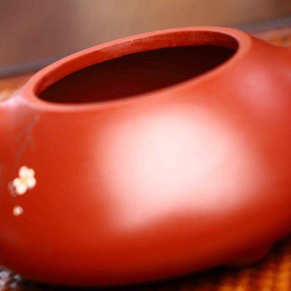Yixing Zisha Teapot [Plum Bossom Jingzhou Shi Piao 梅花景舟石瓢] (Dahongpao - 180ml)