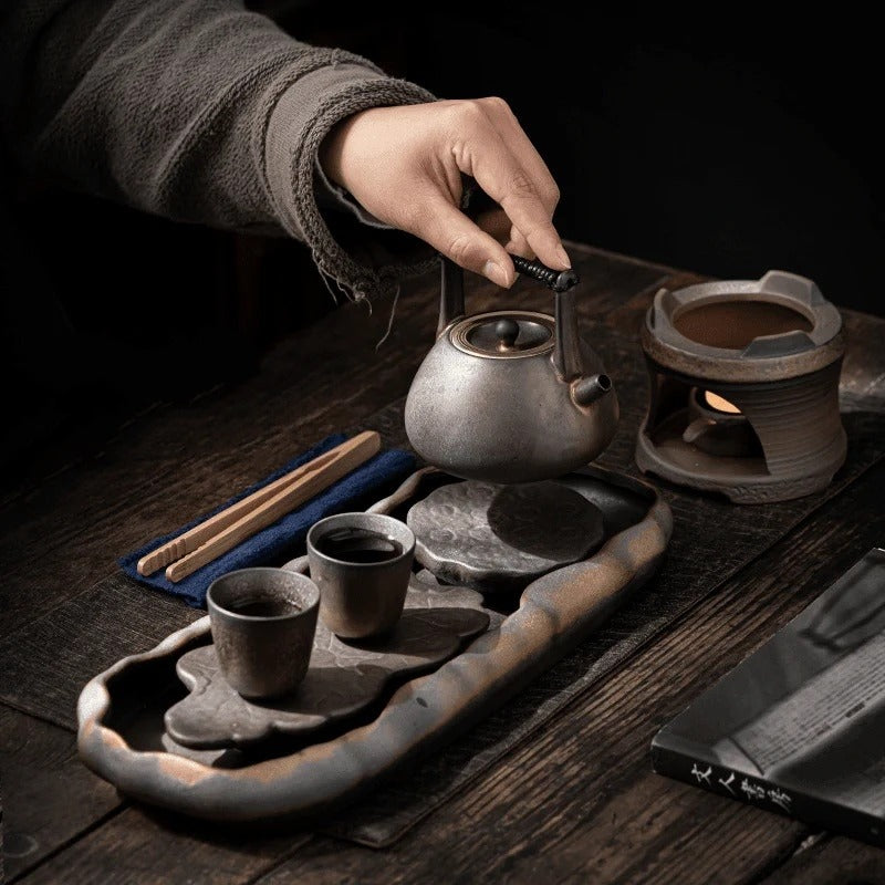 Retro Gilded Coarse Ceramic Candle Burner Tea Warmer [Whorl]