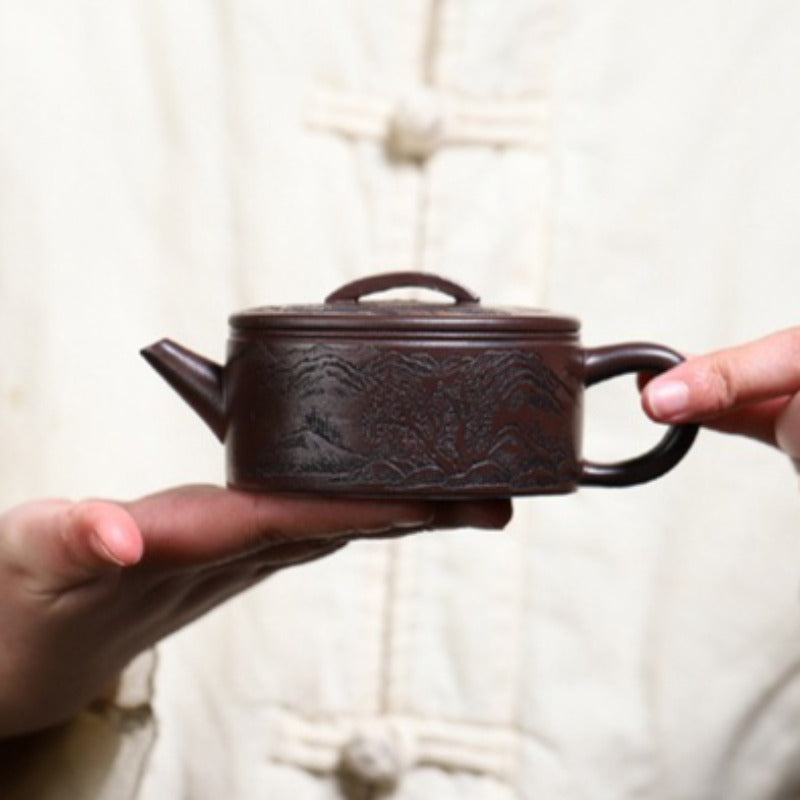 Yixing Zisha Teapot [Xishan Hanwa] (Lao Zi Ni - 180ml)