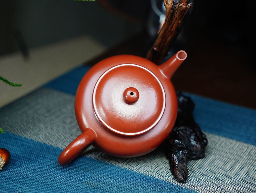 Full Handmade Yixing Zisha Teapot [Shui Ping Pot] (Dahongpao - 320ml)