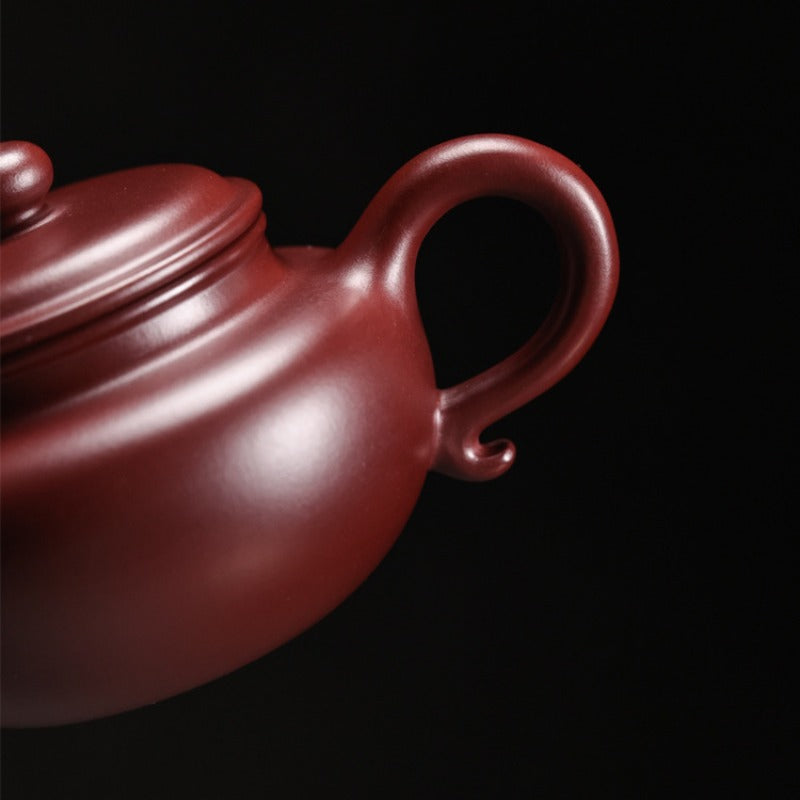 Théière Yixing Zisha entièrement faite à la main [Pot Fanggu] (Long Xue Sha - 160ml)