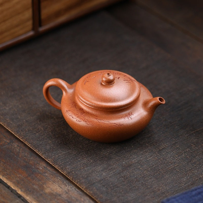 Théière exquise Yixing Zisha [Bian Gu] (Jiang Po Ni - 220ml)