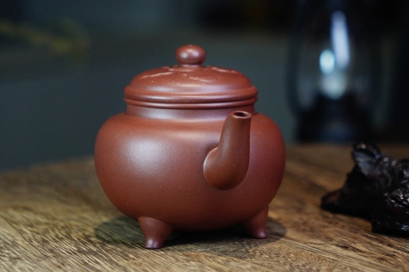 Théière Yixing Zisha entièrement faite à la main [Dabin Ruyi] (Di Cao Qing - 200 ml)