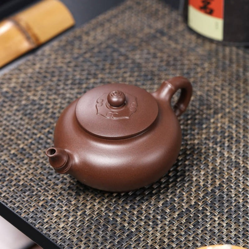 全手工宜兴紫砂茶壶[雅竹壶] (紫泥- 300ml)