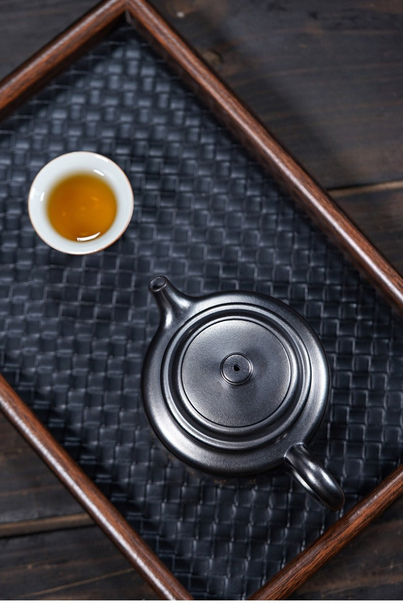 Full Handmade Yixing Zisha Teapot [De Zhong] (Hei Ni - 300ml)