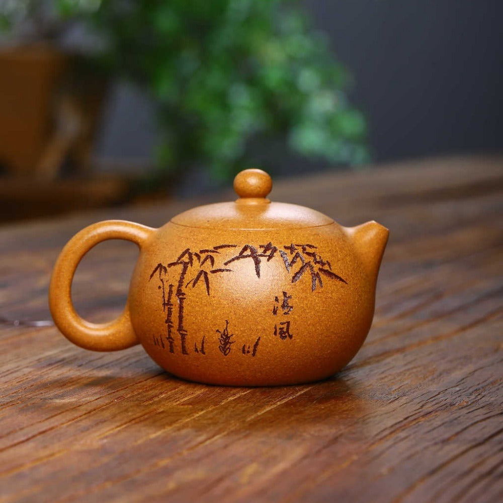 Full Handmade Yixing Zisha Teapot [Xishi Pot] (Wucai Lao Duan Ni - 230ml)
