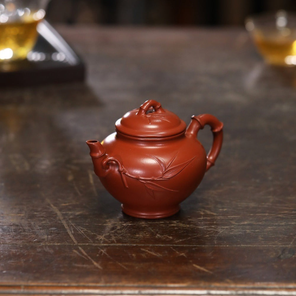 Vollständig handgefertigte Yixing Zisha Teekanne [Bao Chun Pot] (Dahongpao - 210ml)