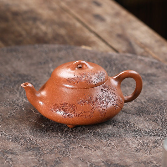 Exquisite Yixing Zisha Teapot [Songfeng Hantang Shi Piao] (Jiang Po Ni - 240ml)
