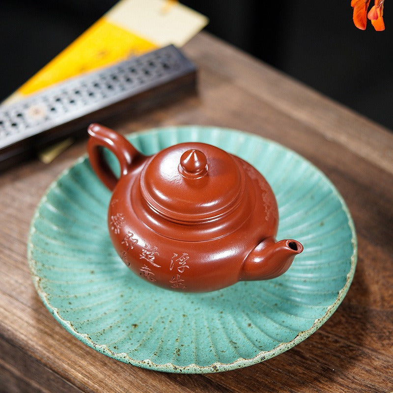 Théière Yixing Zisha entièrement faite à la main [Pot Xiao Ying] (Dahongpao - 350ml)