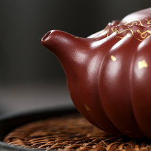 Load image into Gallery viewer, Full Handmade Yixing Zisha Teapot [Jin Wen Ruyi 金纹如意] (Long Xue Sha - 180ml)
