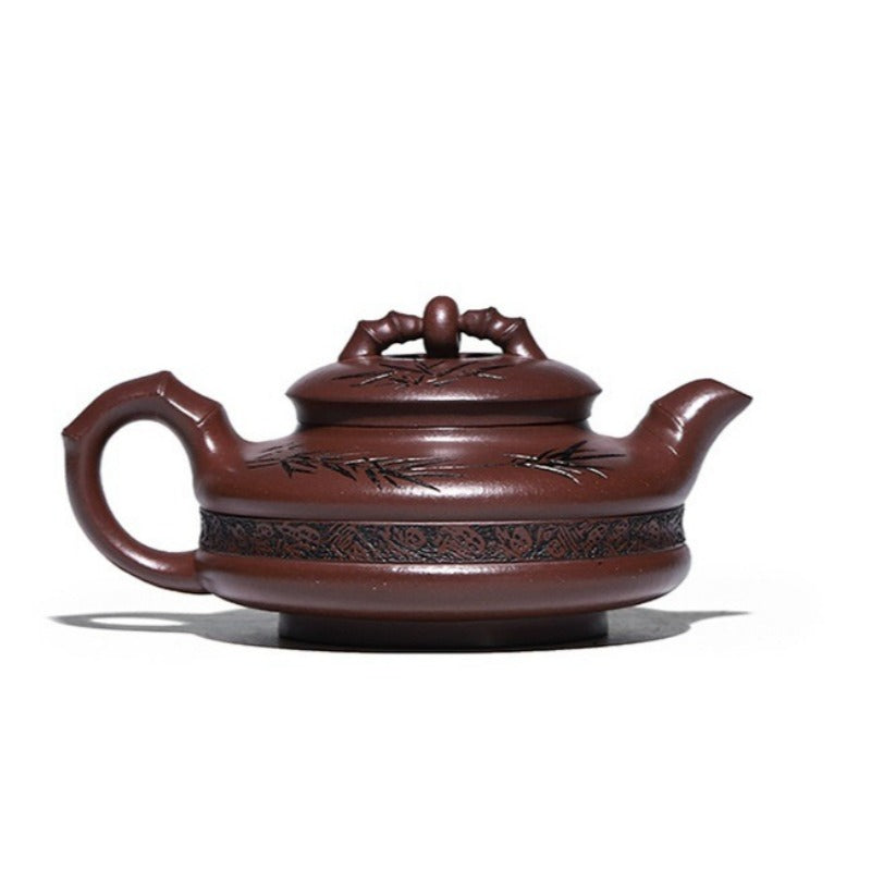 Full Handmade Yixing Zisha Teapot [Lucky Bamboo] (Zi Ni - 480ml)