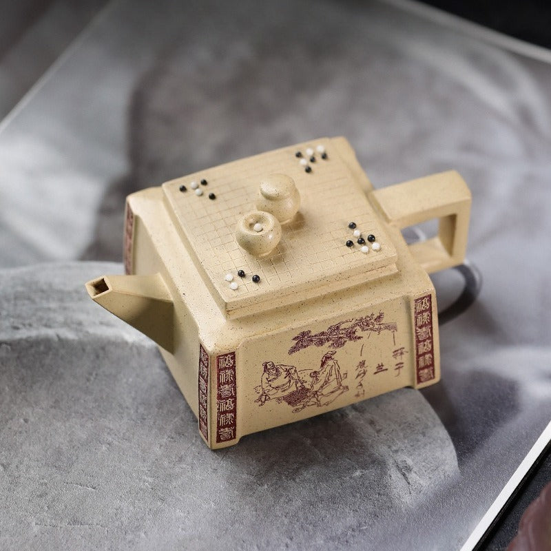 Full Handmade Yixing Zisha Teapot [Qikai Desheng] (Bensan Lu Ni - 145ml)