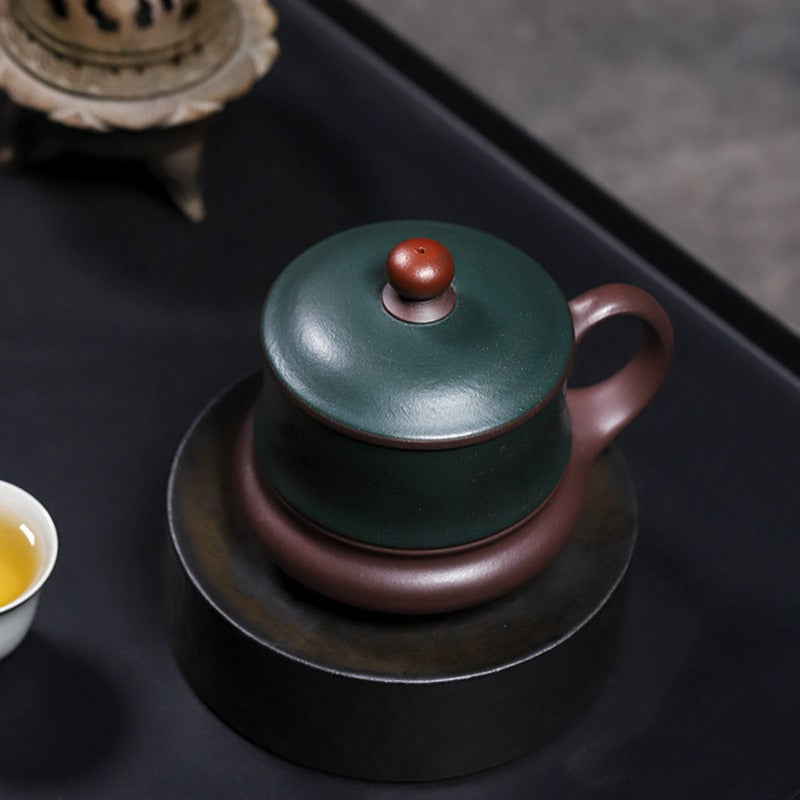 Master Handmade Yixing Zisha Tea Mug [Baxian Cheng Rui] (Jinsha Zi Ni - 480ml) - YIQIN TEA HOUSE | yiqinteahouse.com | tea mug, teaware