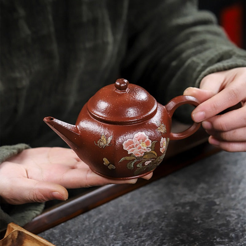 Full Handmade Yixing Zisha Teapot [Hua Ban Cha Xiang] 240ml