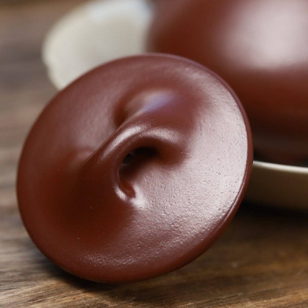 Théière Yixing Zisha entièrement faite à la main [Pot Jingzhou Shi Piao] (Zi Zhu Ni - 240 ml)