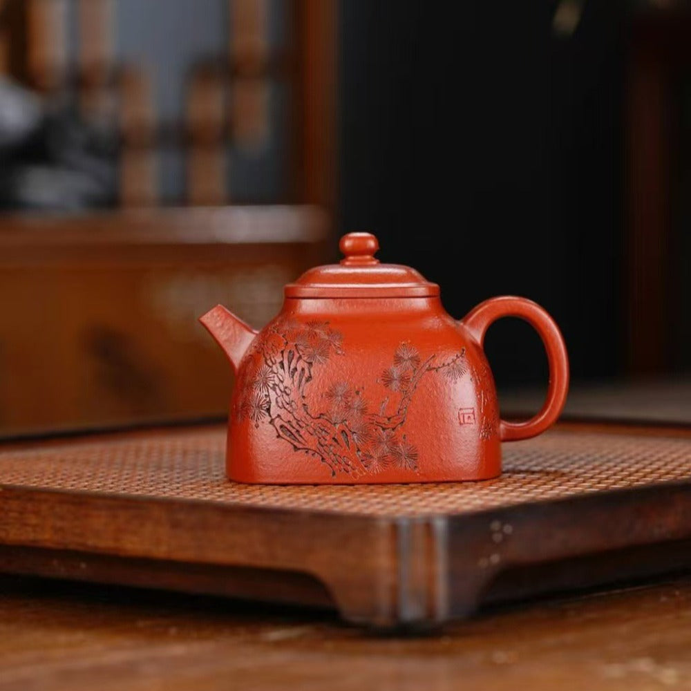 Full Handmade Yixing Zisha Teapot [Tan Ran Pot] (Zhu Ni - 150ml)