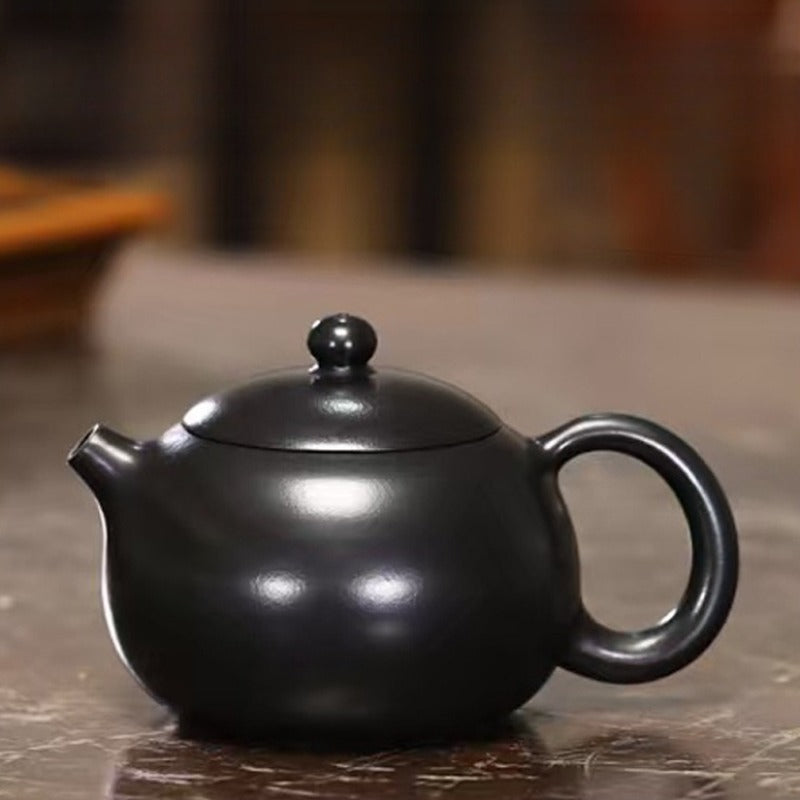 全手工宜兴紫砂茶壶 [西施壶] (黑泥 - 270ml)