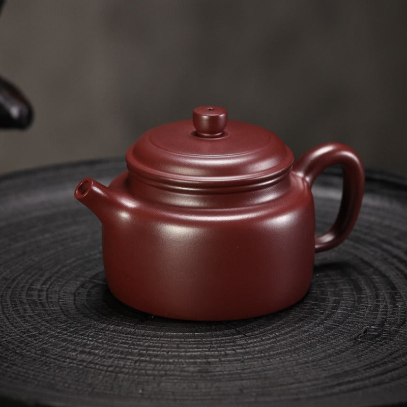 Théière Yixing Zisha entièrement faite à la main [Mini Pot De Zhong] (Long Xue Sha - 140ml)