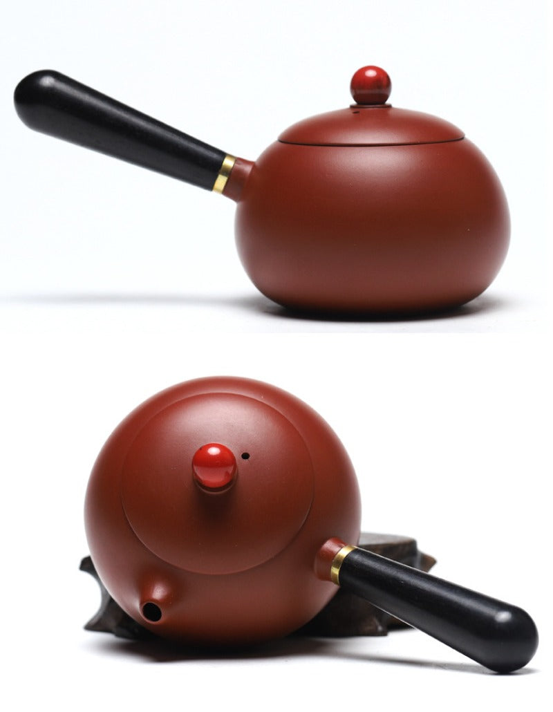 宜兴紫砂茶壶【唐羽西施】（紫朱泥/大红袍 - 200ml）