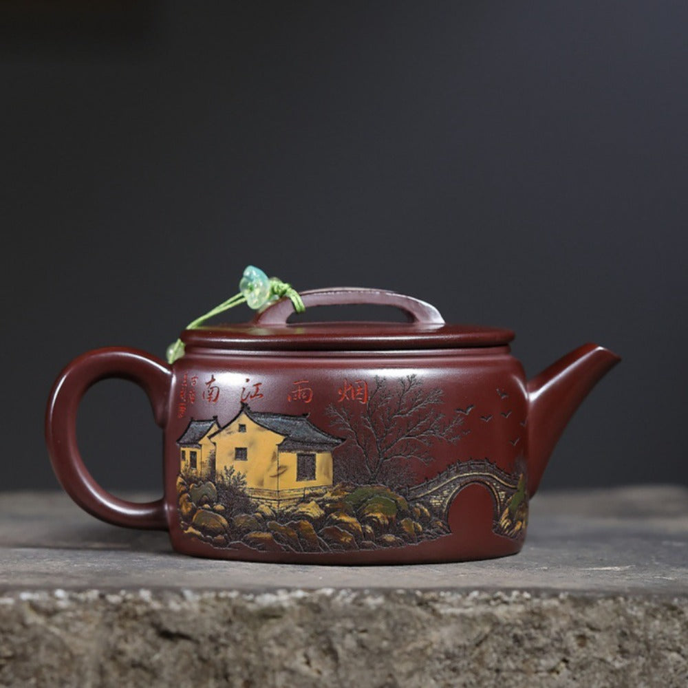 Yixing Zisha Teapot [Jiangnan Hanwa] (Shi Hong - 300ml)