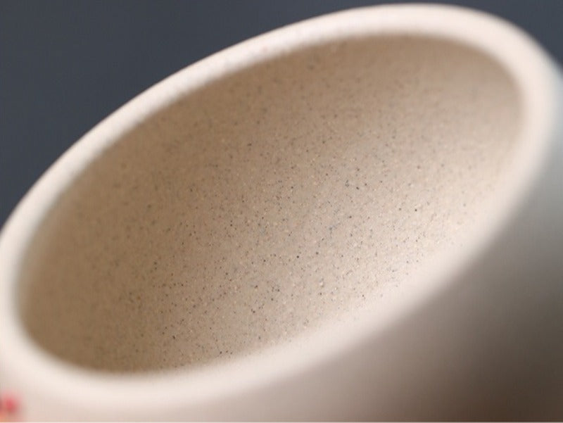 Handmade Yixing Zisha Master Tea Cup [Plum Blossom / Magnolia] 90ml