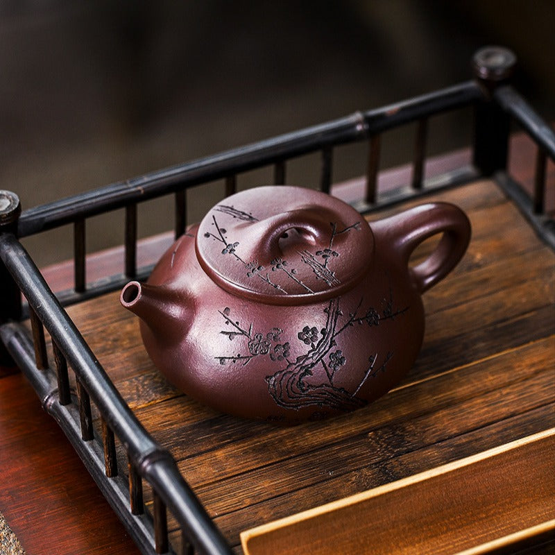 Full Handmade Yixing Zisha Teapot [Nafu Shi Piao] (Shi Hong - 340ml) - YIQIN TEA HOUSE | yiqinteahouse.com | >300ml, full handmade zisha teapot, teapot, teaware