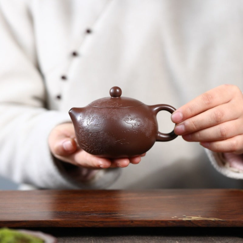 Yixing Zisha Teapot [Bao Chun Xishi] (Ge Zi Ni - 200ml)