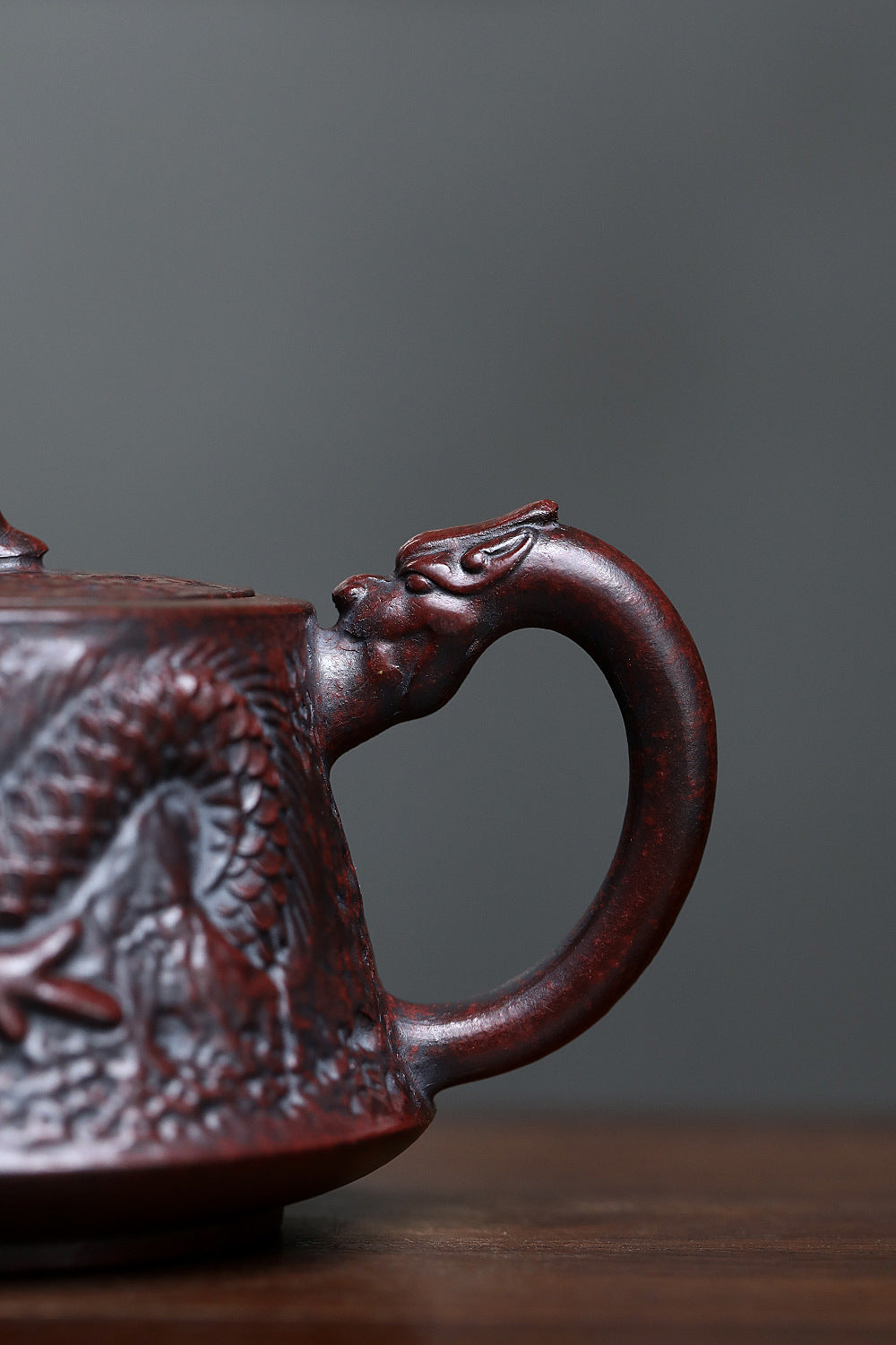 Yixing Zisha Teapot [Dragon Zhu Chu] (Tie Xie Hong Sha - 350ml)