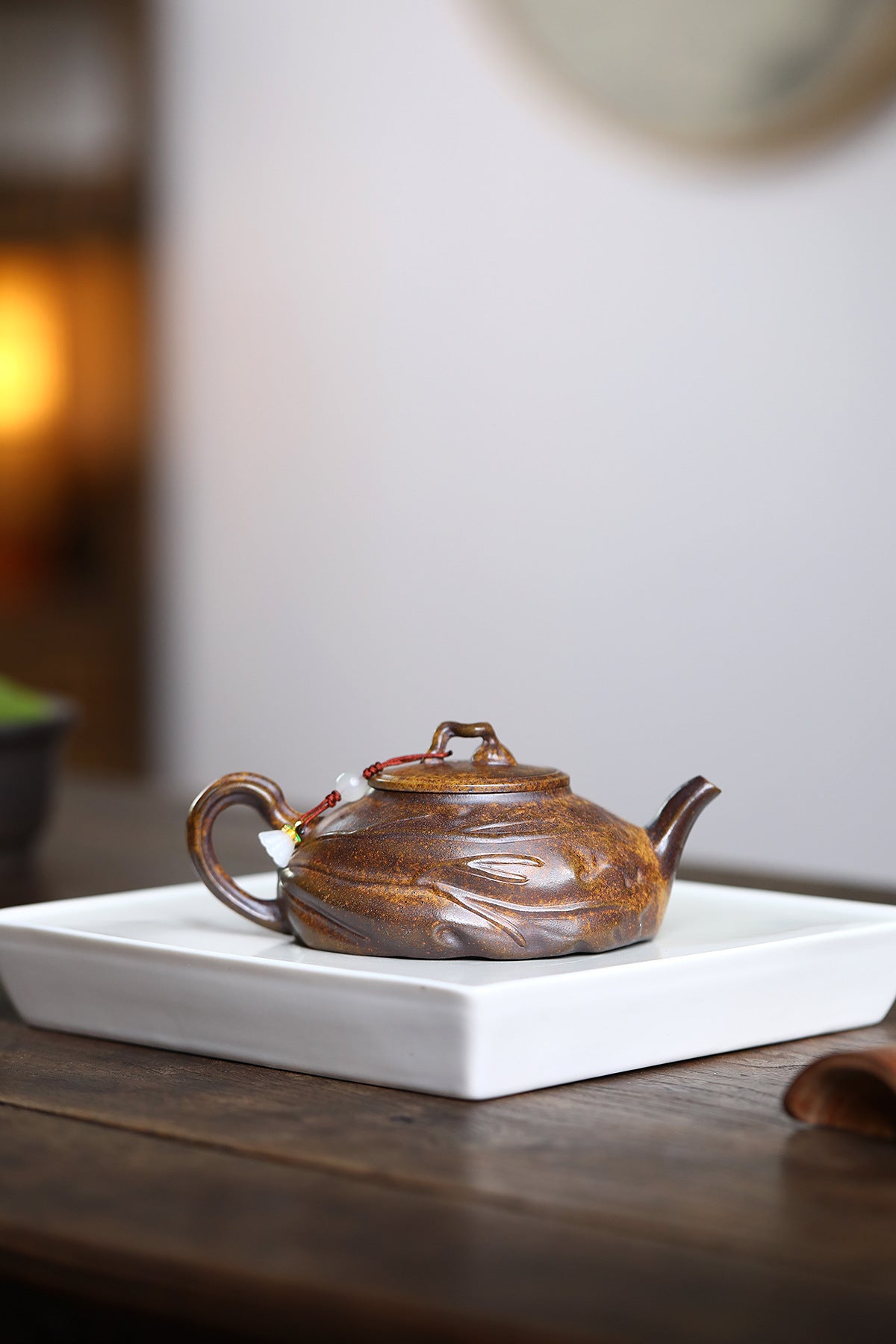 Théière Yixing Zisha [Yiye Zhiqiu] (Argile Jinsha cuite au bois de Longgu - 170 ml)