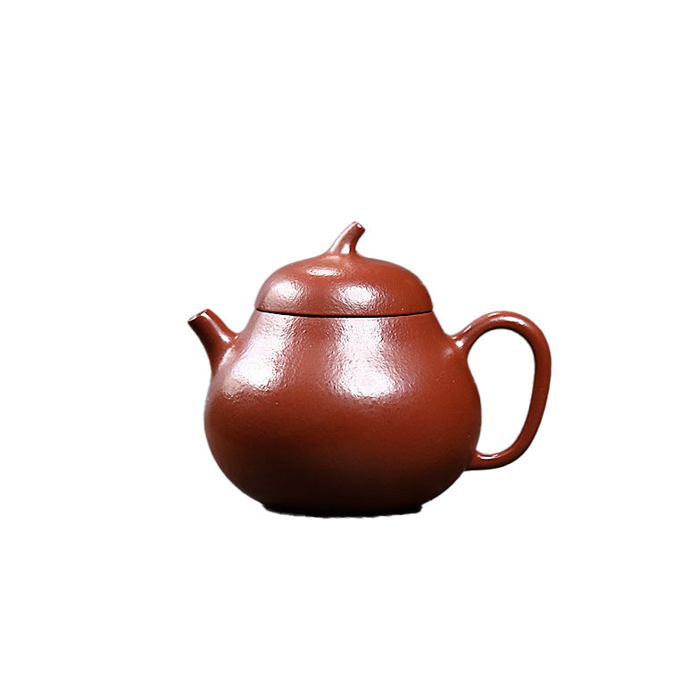 Yixing Zisha Teapot [Mini Eggplant Pot] (Wrinkled Skin Zhu Ni - 100ml)