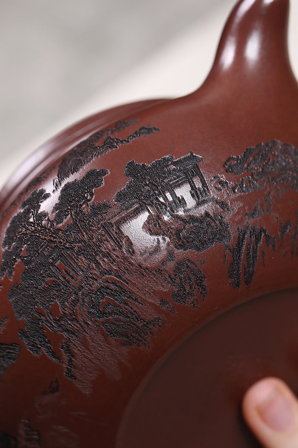 Tetera Yixing Zisha [Shanshui Fanggu] (Zi Ni - 400ml)