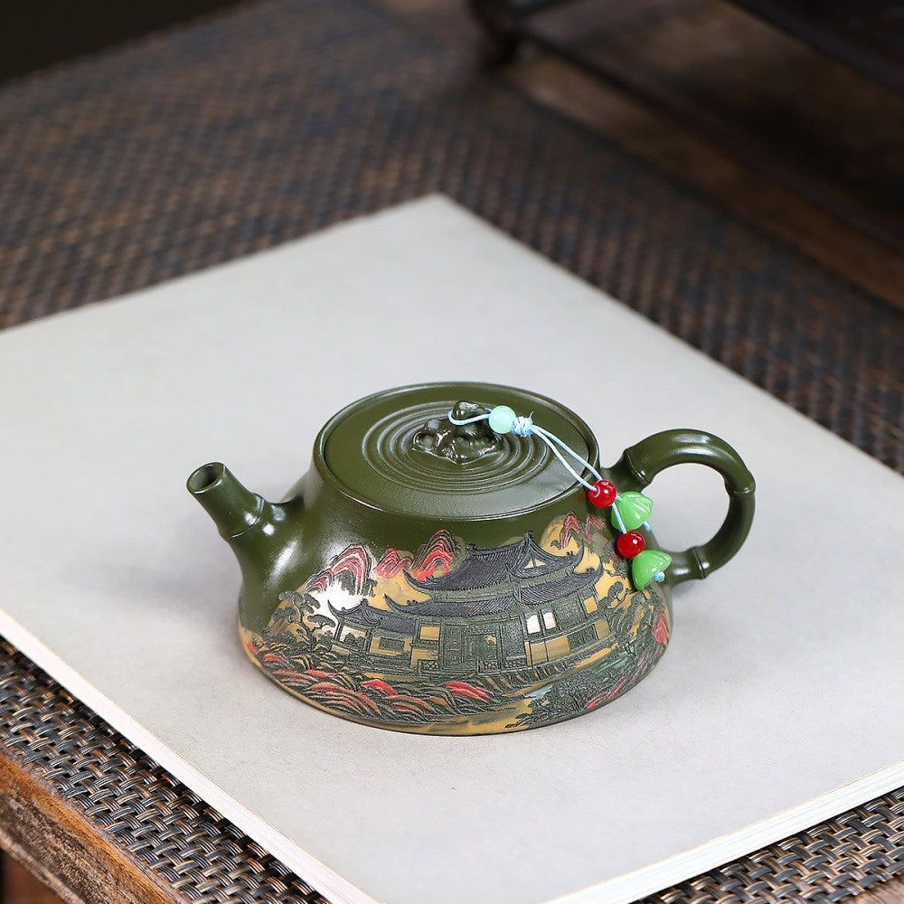 Yixing Zisha Teapot [Jiangnan Chun Yun] (Lu Ni - 170ml)