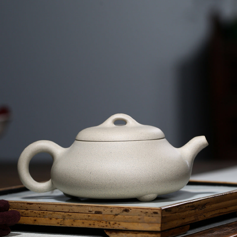 YixingZisha Teapot [Hantang Shi Piao 三足汉棠石瓢] (Bai Duan Ni - 300ml)