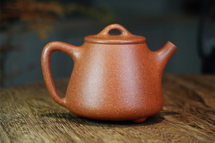 Théière Yixing Zisha entièrement faite à la main [Pot Gao Shi Piao] (Jiang Po Ni - 230 ml)